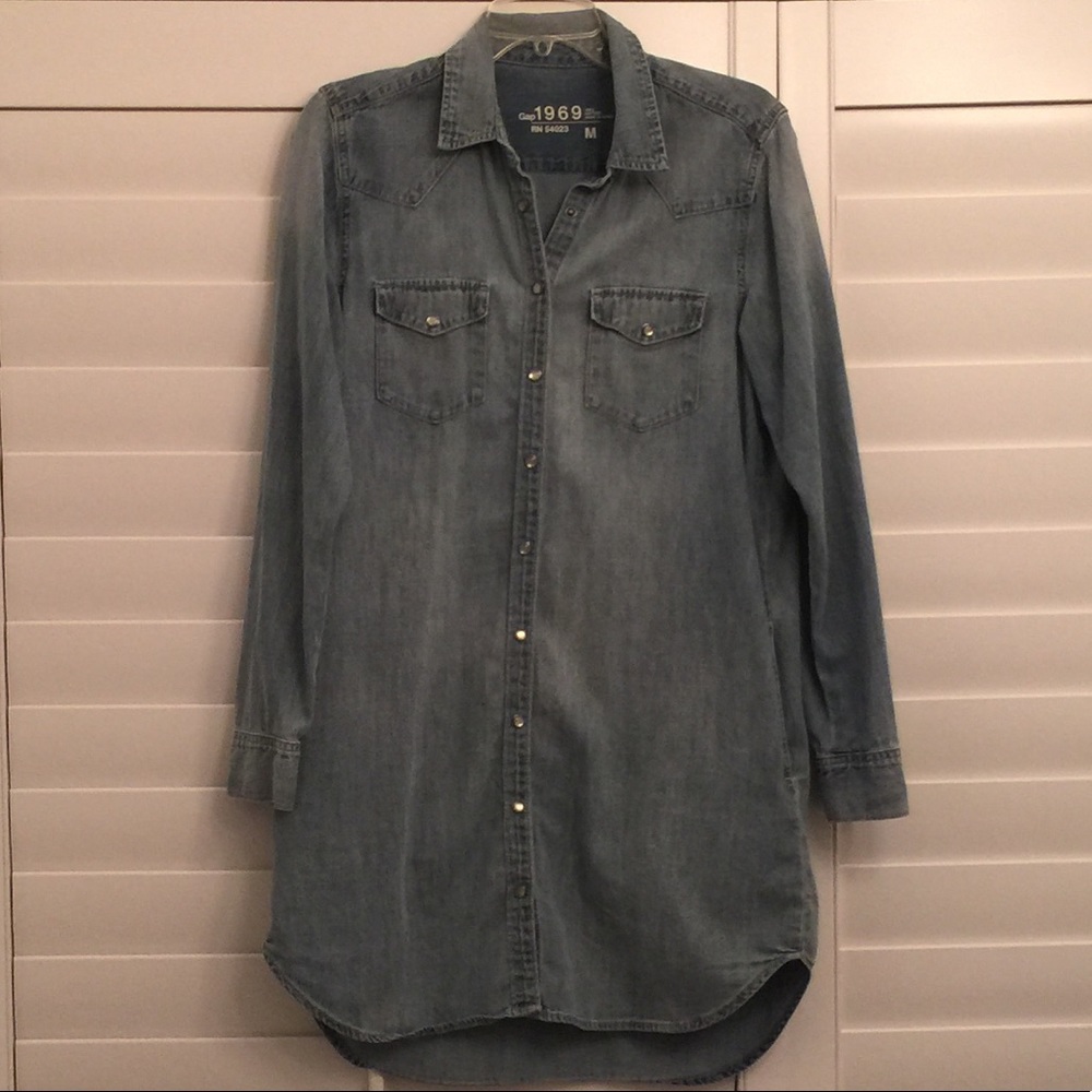 Gap Long Denim Shirts